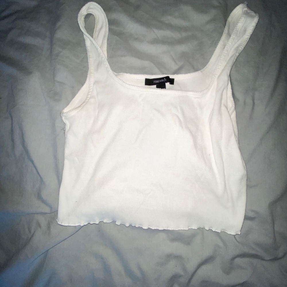 White Crop tank top